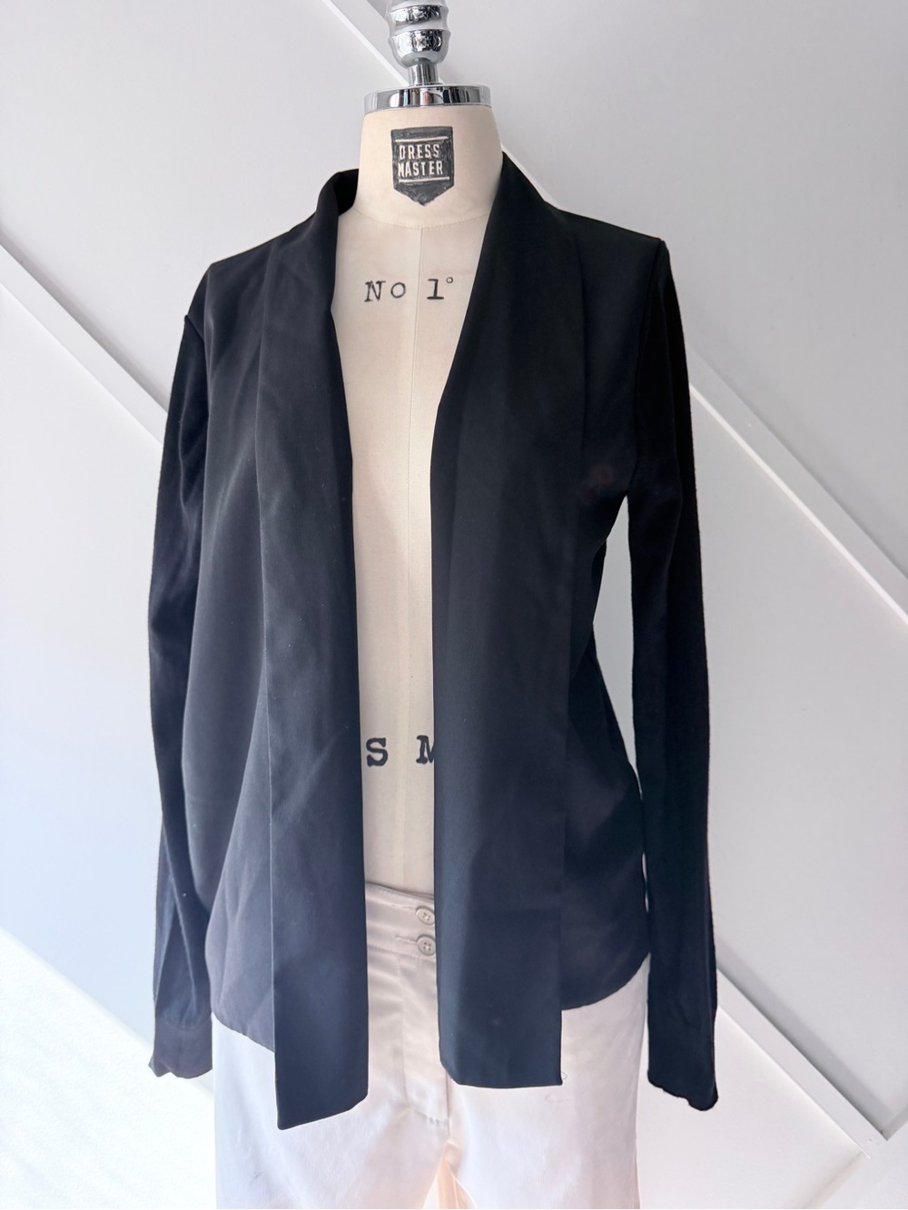 Ted Baker London Open Front Blazer Size 3 (Approx M) | Black Tailored Office